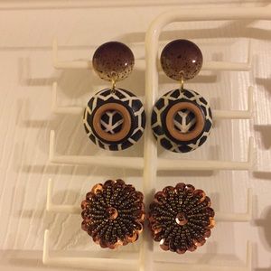 Vintage 80s clip earrings